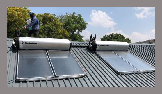 Solar geysers connected in series