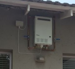 Solar pre-heat to gas geyser with manual bypass